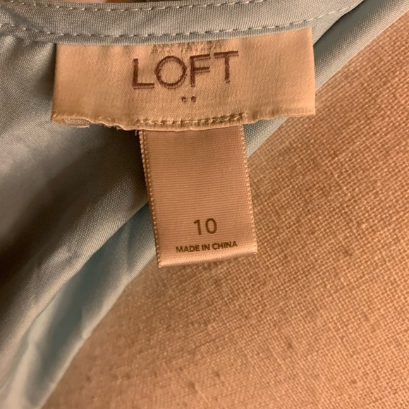 Loft mint green lace sleeveless dress sz 10 - Picture 4 of 6